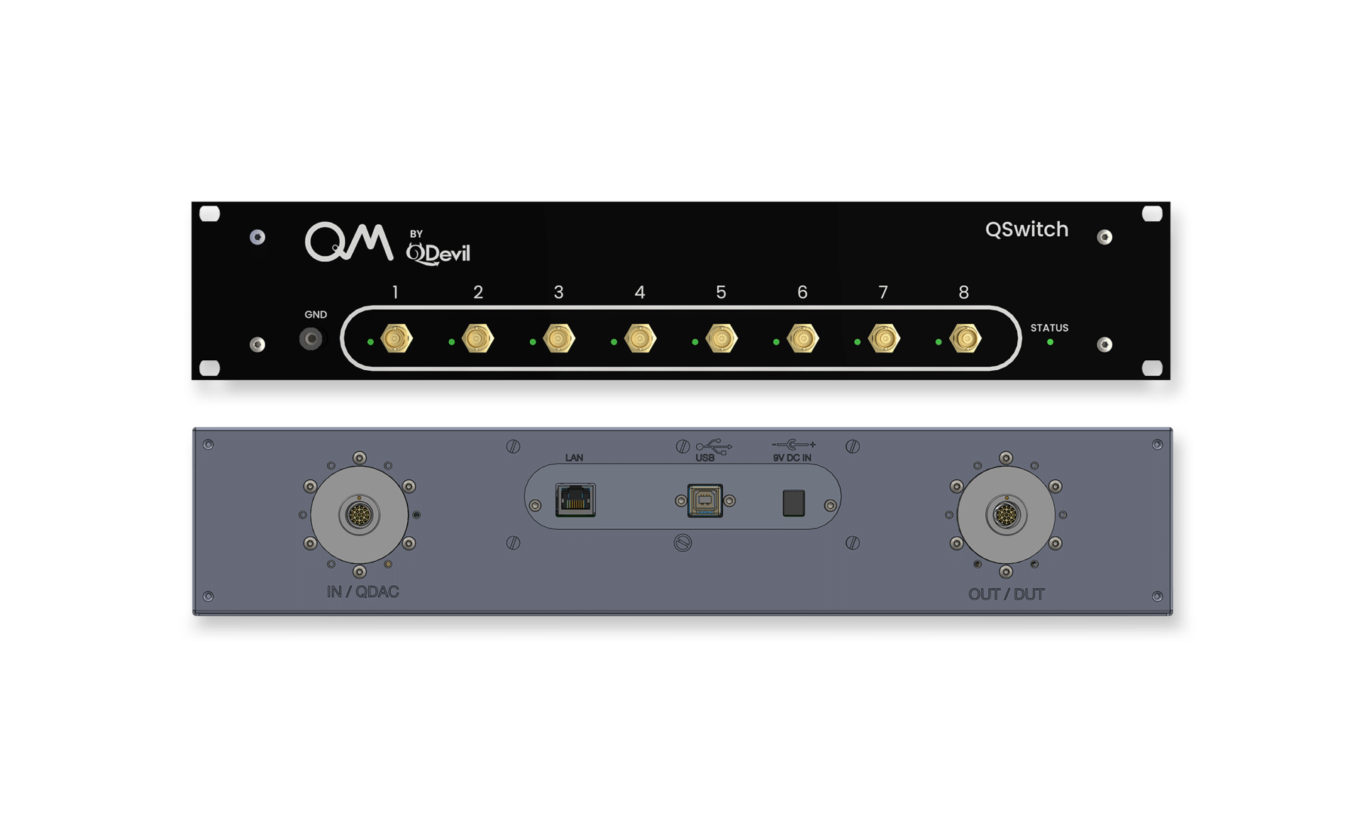 QSwitch is a remote-controllable breakout box specialized for quantum labs and low-temperature experiments.